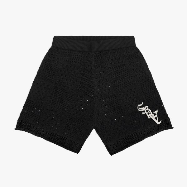 画像1: ASKYURSELF / AYS knit mesh shorts (1)