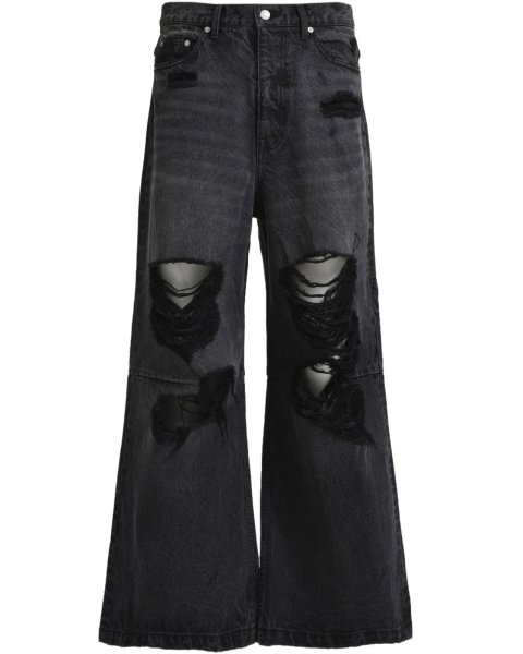 画像1: BREATH / grunge wide denim pants (1)