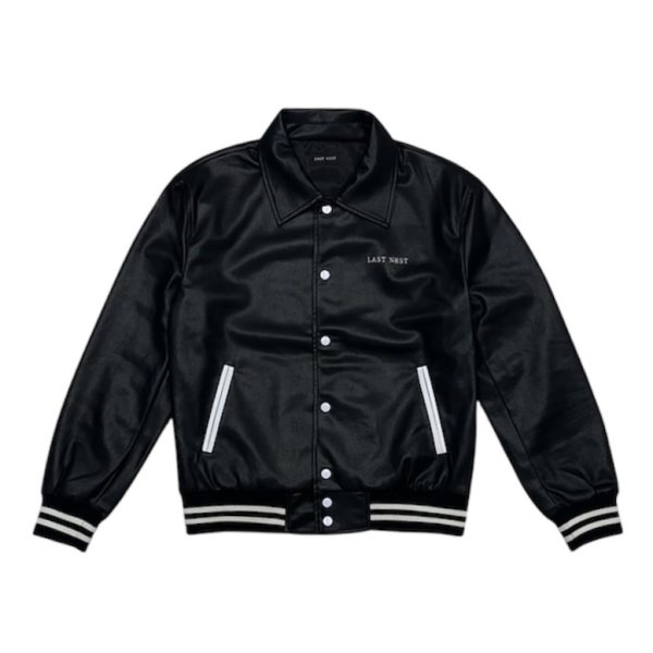 画像1: LAST NEST / leather varsity jacket (1)