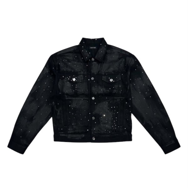 画像1: LAST NEST / rhinestone coating denim jacket (1)