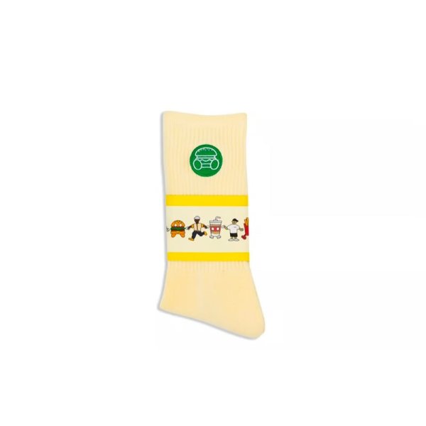 画像1: VANDYTHEPINK / vandy burger logo socks green (1)