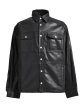 画像1: BREATH / coating shirt jacket / black  (1)