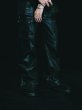 画像7: BREATH / coating bootcut cargo pants / black (7)