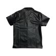 画像2: LAST NEST / faux leather switching s/s shirts (2)