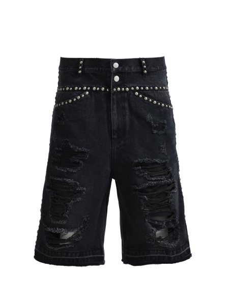 画像1: BREATH / suicide studs denim shorts (1)